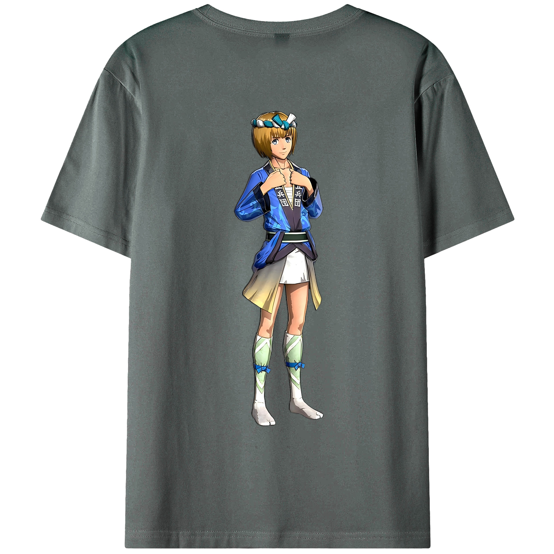 （画像用） 進撃の巨人 アルミン·アルレルト Attack on Titan Armin Arlert 綿100％ メンズ半袖Tシャツ（バックプリント） 通気性